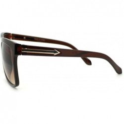 Oversized Oversized Square Sunglasses Stylish Modern Arrow Design Unisex - Brown - C51856M322T $9.61