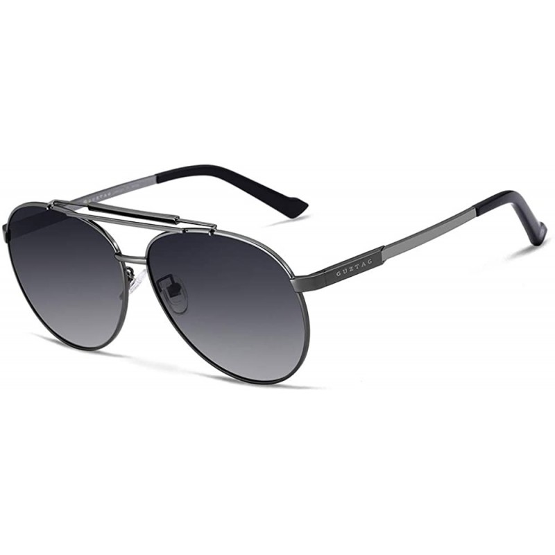 Aviator Sunglasses for Men Women Aviator Polarized Aluminum UV 400 Lens Protection - Gray & Gray - C4183CKYECK $16.20