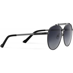 Aviator Sunglasses for Men Women Aviator Polarized Aluminum UV 400 Lens Protection - Gray & Gray - C4183CKYECK $16.20