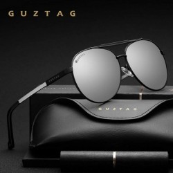 Aviator Sunglasses for Men Women Aviator Polarized Aluminum UV 400 Lens Protection - Gray & Gray - C4183CKYECK $16.20