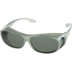 Wrap Sunglasses Wear Over Prescription Glasses- Size Medium- Polarized - Gray-silver - CF11LPTTNTB $14.05