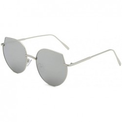 Oversized Rimless Multilateral Sunglasses Lightweight Frame UV400 Lens Glasses - E - CQ1903XOUZX $27.10