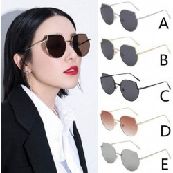 Oversized Rimless Multilateral Sunglasses Lightweight Frame UV400 Lens Glasses - E - CQ1903XOUZX $15.48