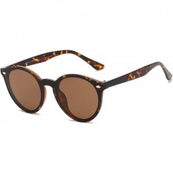 Round Unisex Retro Vintage Circle Round UV Protection Fashion Sunglasses - Tortoise - CO18WSEM9QH $16.21