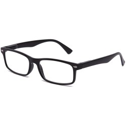 Rectangular Unisex Translucent Simple Design No Logo Clear Lens Glasses Squared Fashion Frames - Rubber Black - C712N2FCKOP $...