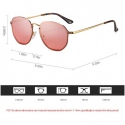 Rimless Rimless Round Retro Polarized Sunglasses Stainless Steel Cat Eye Fashion For Women Men - CX18LGCLQX2 $13.38