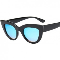 Rimless Cat Eye Sunglasses Clout Goggles Polarized Plastic Frame Mirrored Lens (E) - E - CH18DCK2YW9 $18.08