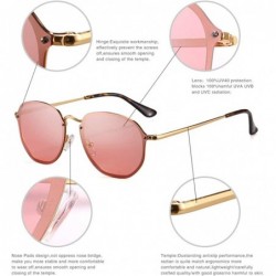 Rimless Rimless Round Retro Polarized Sunglasses Stainless Steel Cat Eye Fashion For Women Men - CX18LGCLQX2 $13.38