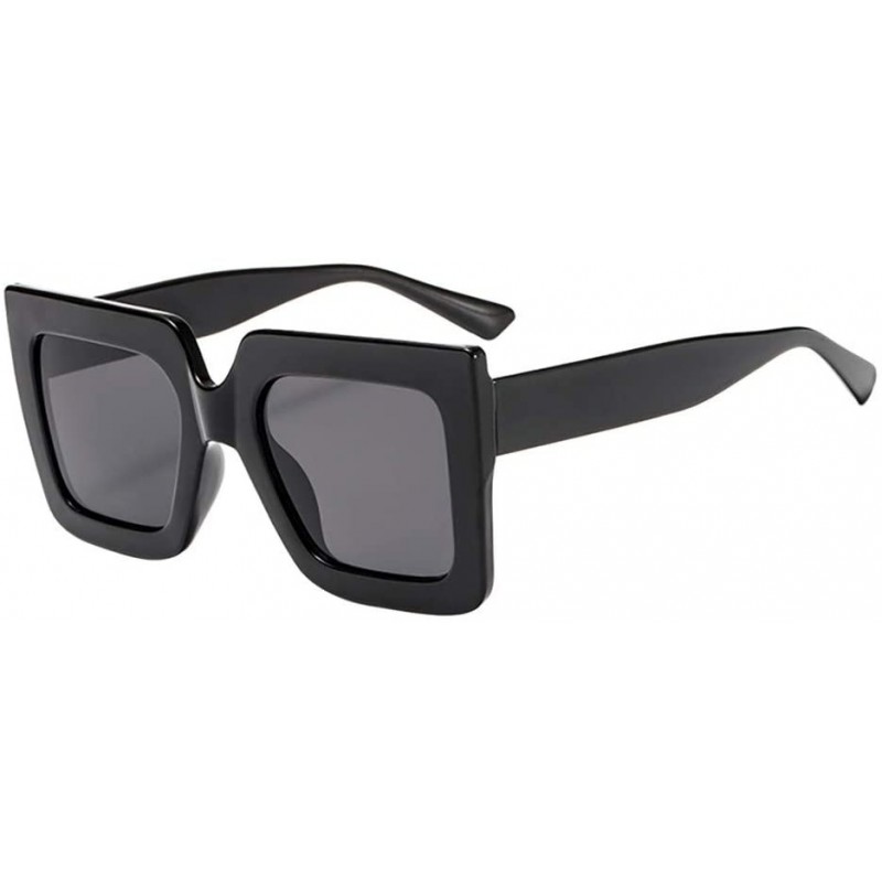 Rimless Pop Sunglasses Vintage Retro Big Frame Sunglasses Sunglasses Exaggerated Eyewear (F) - F - C418R3S8Q30 $8.79
