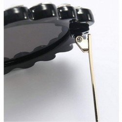 Round 2019 new personality trend street shooting round frame with diamonds ladies sunglasses - Black - C718L88XZCY $10.54