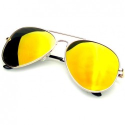 Aviator Full Mirror Flash Mirror Polarized Aviator Sunglasses - Red Gold - CI11Z89VD15 $19.24