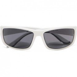 Sport Sports Bifocal Sunglasses TR90 Frame Reading Sunglasses - White-grey-lens - CV18NC3363N $17.29