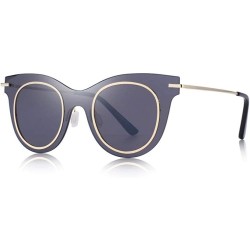 Wrap Women Fashion Cat Eye Sunglasses Wrap Frame UV400 Protection S6276 C06 Brown - C03 Blue - C818YZWHTHX $11.73