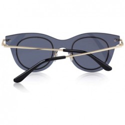 Wrap Women Fashion Cat Eye Sunglasses Wrap Frame UV400 Protection S6276 C06 Brown - C03 Blue - C818YZWHTHX $11.73