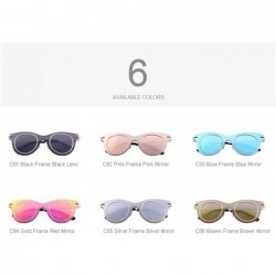 Wrap Women Fashion Cat Eye Sunglasses Wrap Frame UV400 Protection S6276 C06 Brown - C03 Blue - C818YZWHTHX $11.73