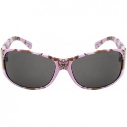 Oval Women Wrap Style Sunglasses Pink Camo Design Sunglasses Purple for Women - Pink/Dark Grey - CJ12J3FC9RL $12.54