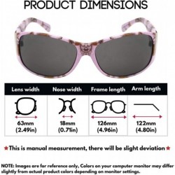 Oval Women Wrap Style Sunglasses Pink Camo Design Sunglasses Purple for Women - Pink/Dark Grey - CJ12J3FC9RL $12.54