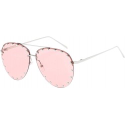 Sport Oversized Sunglasses for Men Women UV Protection for Driving Traveling - Pink - CJ18DLXYQA5 $14.69