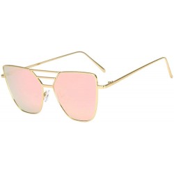 Rimless Fashion Unisex Vintage Irregular Fashion Mirror Sun9134pk - C518RS6D5M5 $13.63