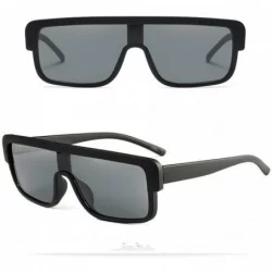 Shield Fashion Cool Square Shield Style Oversized Sunglasses Gradient Brand Design Sun Glasses - 6 - CM18QADDG5W $61.45