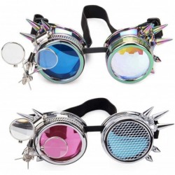 Goggle Steampunk Kaleidoscope Goggles Rainbow Crystal - Colorful+silver - CY18KA7E3HS $29.42