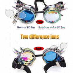Goggle Steampunk Kaleidoscope Goggles Rainbow Crystal - Colorful+silver - CY18KA7E3HS $12.61