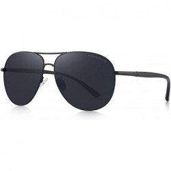 Oversized Oversized Polarized Sunglasses Protection - Black - CK18XZKWEAL $15.87
