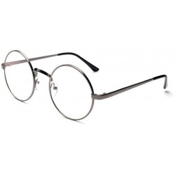 Round Unisex Flat Round Glasses Sunglasses - Green - CI1958ISHDG $7.22