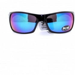 Wrap Biker Sunglasses Sports Rider Rectangular Wrap Soft Nose - Black - CQ11VCHDJJ1 $10.07