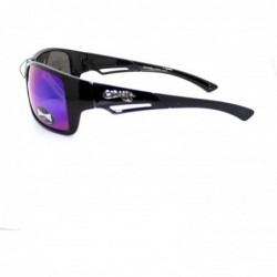 Wrap Biker Sunglasses Sports Rider Rectangular Wrap Soft Nose - Black - CQ11VCHDJJ1 $10.07