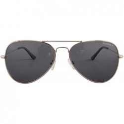Aviator 2 Pack of Sunglasses Men Women Polarized Metal Mirror UV 400 Lens Eyewear-TY301 - Silver - C2189O5H3Z9 $11.44