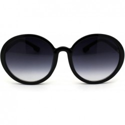 Round Womens Mod Round Minimal Plastic Sunglasses - Black Smoke - C018Z0KOLW4 $11.43