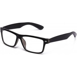 Sport Unisex Clear Frames Squared Design Comfortable Stylish for Women and Men Thick Frame - Black/Grey - CT11OPBI095 $18.53