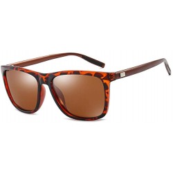 Wayfarer Polarized Sunglasses for Men-Metal Frame Aviator Sunglasses UV 400 Protection - Black/Tea-11 - CH18KH7ER4G $23.08