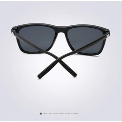 Wayfarer Polarized Sunglasses for Men-Metal Frame Aviator Sunglasses UV 400 Protection - Black/Tea-11 - CH18KH7ER4G $15.19