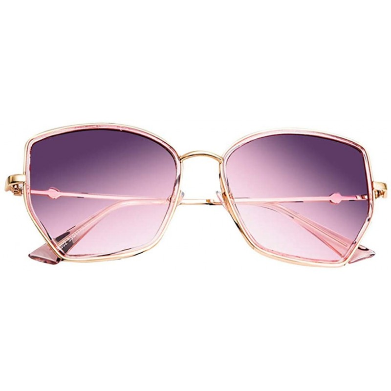 Round Fashion Sunglasses Classic Retro Irregular sun glasses Unisex Polarized Sunglasses - Purple - C518T5MUTRX $11.41