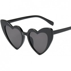 Square Womens Trendy Heart Eyewear Ladies Polarized UV Protection Travel Sunglasses - E - CN18OZYUL98 $15.91