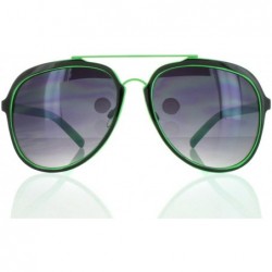 Aviator Green Aviator Sunglasses with Black Lens 100% UV400 - CX12MCXQ9V3 $20.51