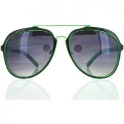 Aviator Green Aviator Sunglasses with Black Lens 100% UV400 - CX12MCXQ9V3 $10.87