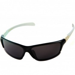 Wrap Men's Rectangular Sports Wrap 65mm Polarized Sunglasses - Silver - CL11K1NZ4S1 $10.26