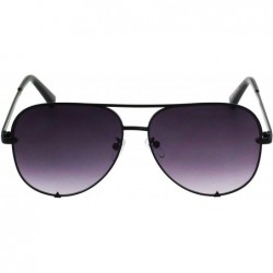 Aviator Designer Sunglasses Oversized Protection - Silver and Black/Gradient - CQ18T95Z3I9 $19.53