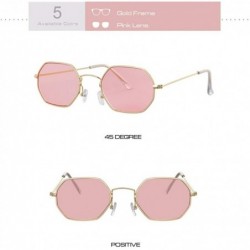 Oversized Small Round Vintage Mirror Lenses UV Protection Unisex Sunglasses by - Gold Pink - CE18TRGE8NX $10.00