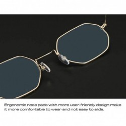 Oversized Small Round Vintage Mirror Lenses UV Protection Unisex Sunglasses by - Gold Pink - CE18TRGE8NX $10.00