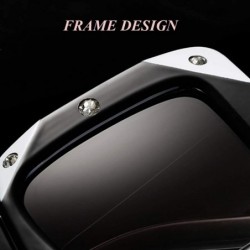Goggle Square Diamond Sunglasses-Owersized Thick Frame Eyewear-Vintage Shade Glasses - D - C3190EECRSL $29.12
