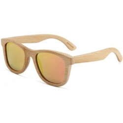 Rimless Polarized Full Bamboo Sunglasses True Film Bamboo Fashion Sunglasses Bamboo Glasses - CX18XCY5HX9 $93.30
