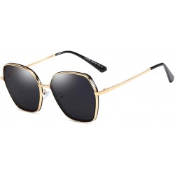 Round Unisex Sunglasses Retro Black Drive Holiday Round Polarized UV400 - Black - CW18R4WEK73 $14.20