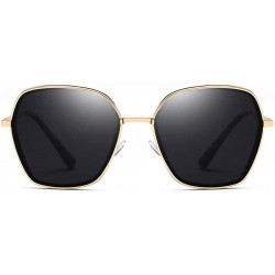 Round Unisex Sunglasses Retro Black Drive Holiday Round Polarized UV400 - Black - CW18R4WEK73 $14.20