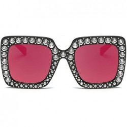 Sport Glasses- Womens Fashion Artificial Diamond Cat Ear Quadrate Metal Frame Brand Classic - 8131f - CQ18RS6LQKH $11.10