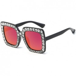 Sport Glasses- Womens Fashion Artificial Diamond Cat Ear Quadrate Metal Frame Brand Classic - 8131f - CQ18RS6LQKH $11.10