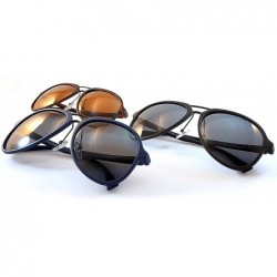 Sport Unisex Double Bridge Polarized Sunglasses - Brown/ Brown Smoke - C01858MXQCO $11.47